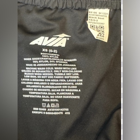 NWT Avis Women’s Skort Size XS Water Resistant Built In Shorts Pockets Black - Picture 3 of 6